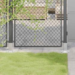 Bases de poteau carr&eacute;es 4 pcs argent 61x61 mm acier galvanis&eacute;