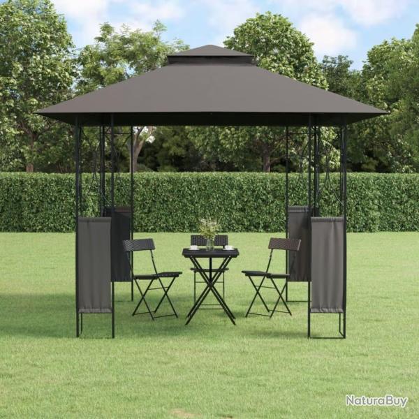 Belv�d�re avec toit anthracite 300x300x270 cm acier alsavelo