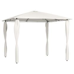Belv&eacute;d&egrave;re avec rev&ecirc;tement de poteaux 3x3x2,6 m Cr&egrave;me 160 g/m&sup2;