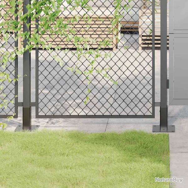 Bases de poteau carr�es 4 pcs anthracite 46x46 mm