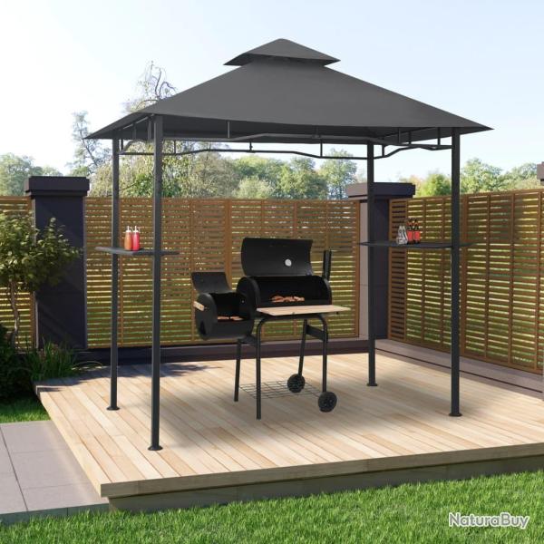 Belv�d�re de barbecue 240x150x255 cm Anthracite Acier alsavelo