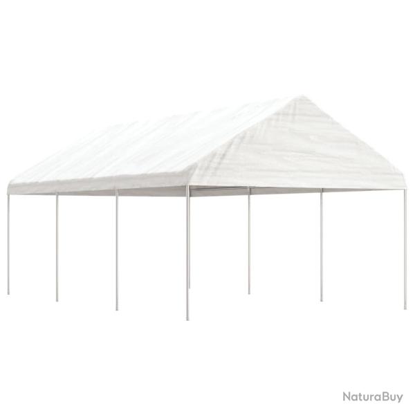 Belv�d�re avec toit blanc 6,69x4,08x3,22 m poly�thyl�ne alsavelo