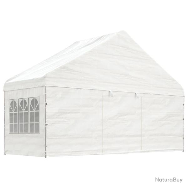 Belv�d�re avec toit blanc 5,88x2,23x3,75 m poly�thyl�ne alsavelo