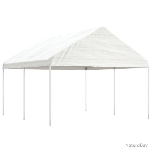 Belvdre avec toit blanc 4,46x4,08x3,22 m polythylne alsavelo