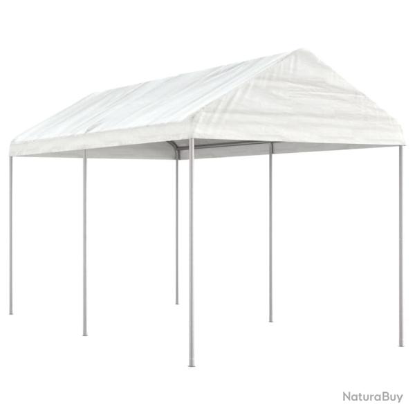 Belv�d�re avec toit blanc 4,46x2,28x2,69 m poly�thyl�ne alsavelo
