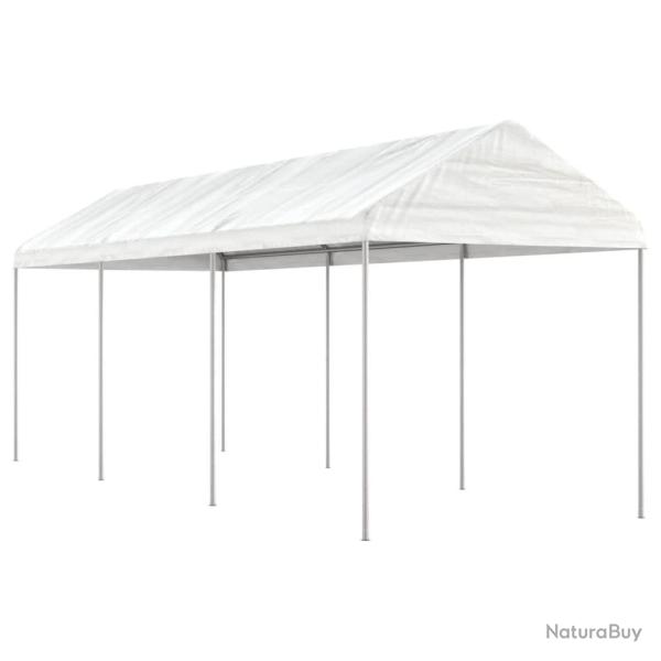 Belv�d�re avec toit blanc 6,69x2,28x2,69 m poly�thyl�ne alsavelo