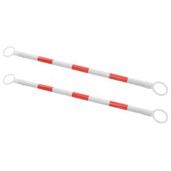 Barre r&eacute;tractable pour c&ocirc;nes 2 pcs Plastique 116-197 cm