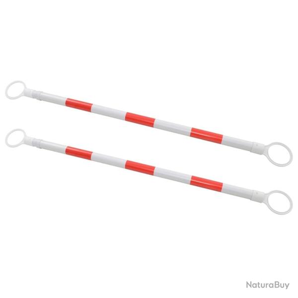 Barre r�tractable pour c�nes 2 pcs Plastique 116-197 cm