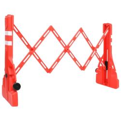Barri&egrave;re de circulation pliable Rouge 210x50x105 cm