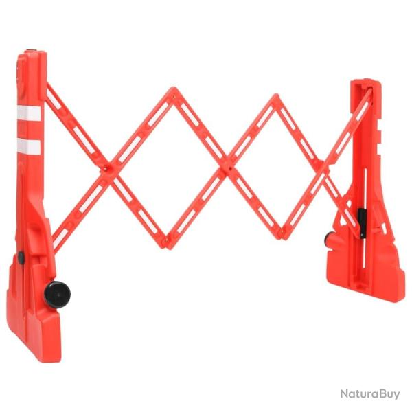 Barri�re de circulation pliable Rouge 210x50x105 cm