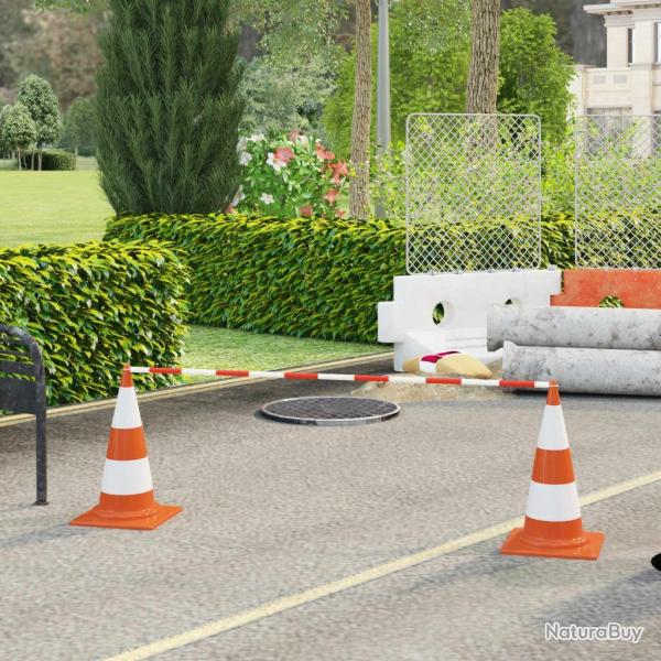 Barres de c�nes de circulation r�tractables 10pcs ABS 116-197cm