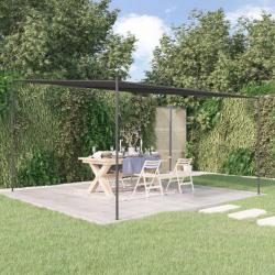 Belv&eacute;d&egrave;re anthracite 4x4 m 180 g/m&sup2; tissu et acier