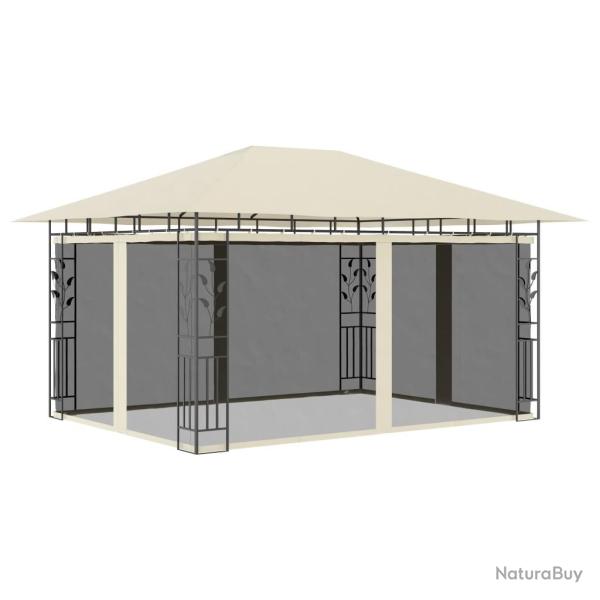Belv�d�re avec moustiquaire 4x3x2,73 m Cr�me 180 g/m�