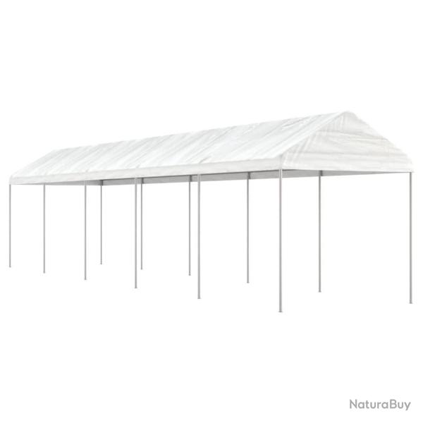 Belv�d�re avec toit blanc 11,15x2,28x2,69 m poly�thyl�ne alsavelo