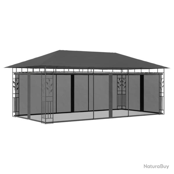 Belv�d�re avec moustiquaire 6x3x2,73 m Anthracite