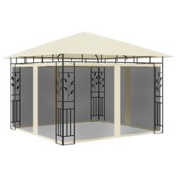 Belv&eacute;d&egrave;re avec moustiquaire 3x3x2,73 m Cr&egrave;me 180 g/m&sup2;