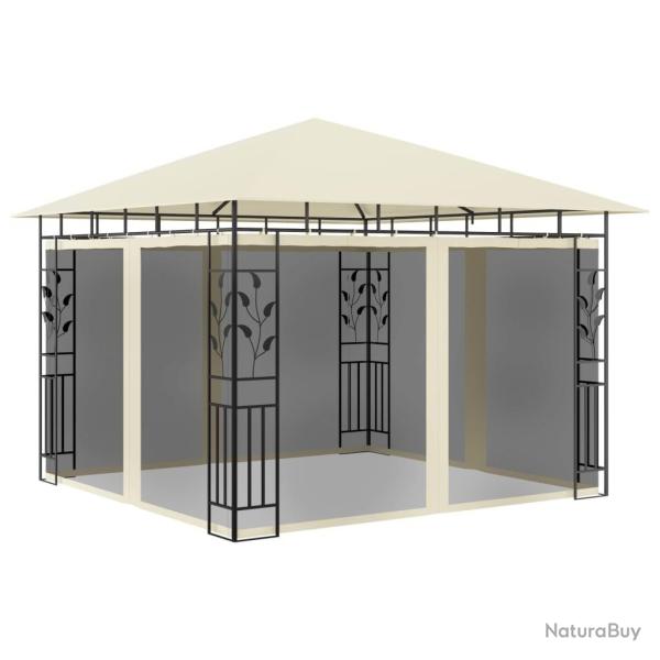 Belv�d�re avec moustiquaire 3x3x2,73 m Cr�me 180 g/m�