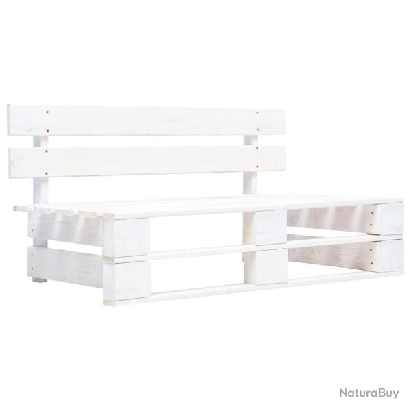 Banc palette de jardin bois gris blanc alsavelo