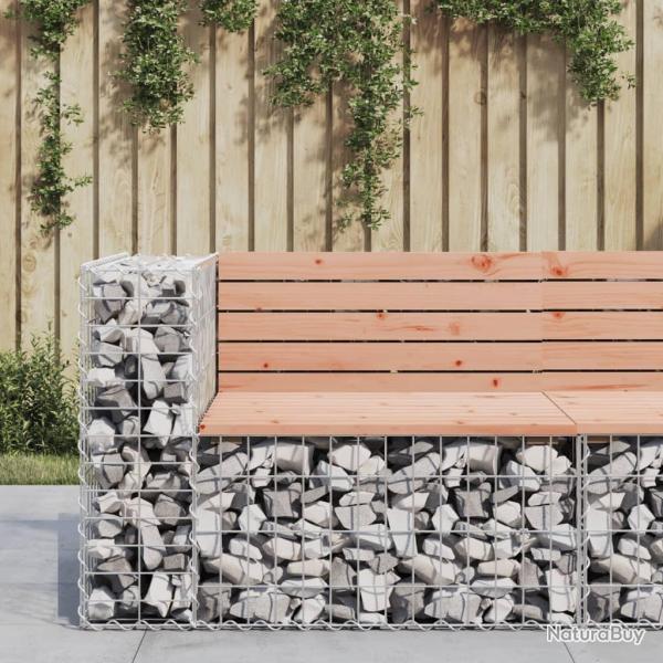 Banc jardin design gabion 92x71x65,5 cm bois massif de douglas alsavelo