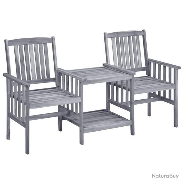 Chaises de jardin avec table � th� 159x61x92 cm bois d'acacia