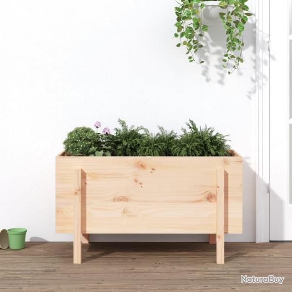 Lit surlev de jardin 101x50x57 cm bois de pin massif alsavelo