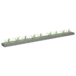 Lit sur&eacute;lev&eacute; &agrave; gabion Acier galvanis&eacute; 360x30x10 cm