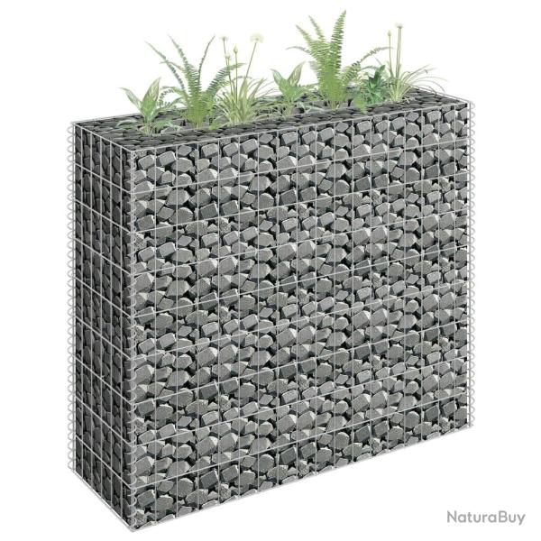 Lit sur�lev� � gabion Acier galvanis� 90x30x90 cm