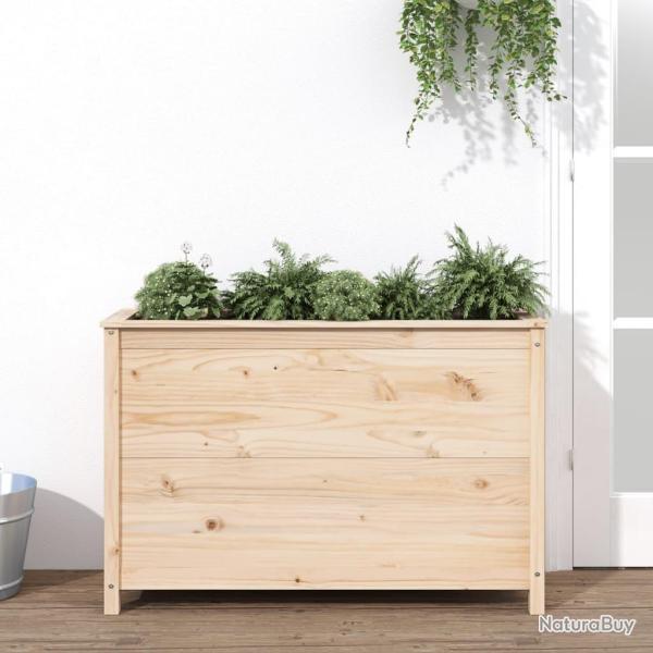 Lit sur�lev� de jardin 119,5x40x78 cm bois de pin massif alsavelo