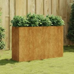 Lit sur&eacute;lev&eacute; de jardin 120x40x80 cm acier corten