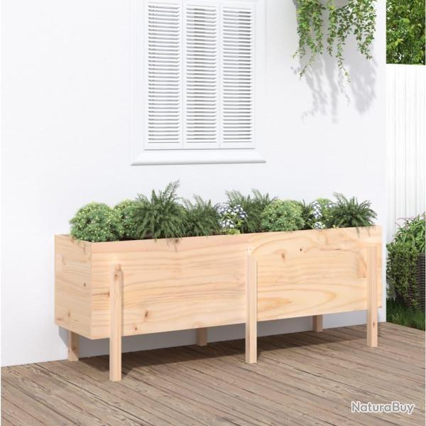 Lit surlev de jardin 160x50x57 cm bois de pin massif alsavelo