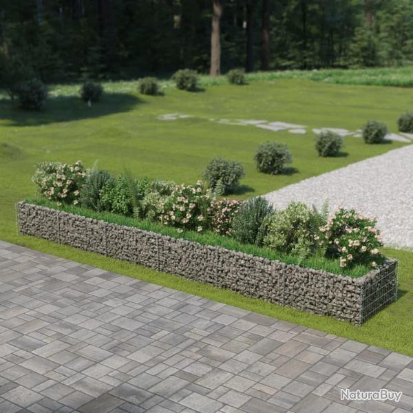 Lit sur�lev� � gabion Acier galvanis� 540x90x50 cm alsavelo
