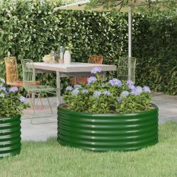 Lit sur&eacute;lev&eacute; de jardin Acier enduit de poudre 100x100x36cm Vert