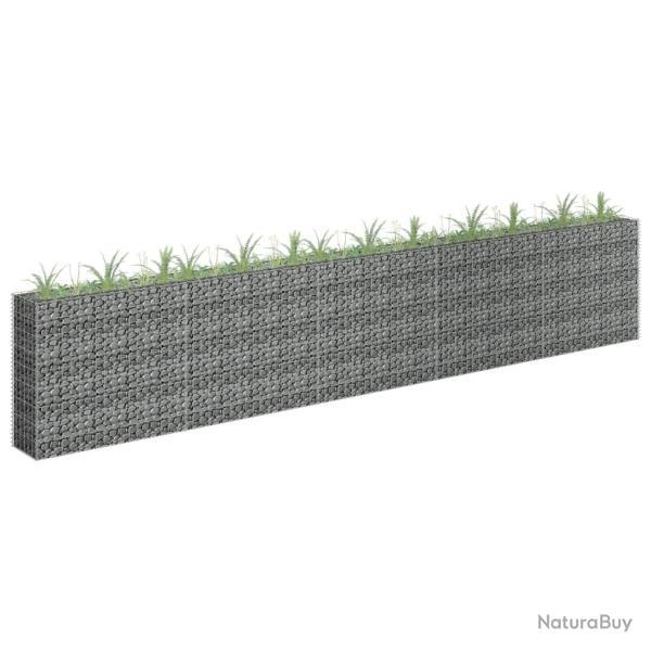 Lit sur�lev� � gabion Acier galvanis� 450x30x90 cm