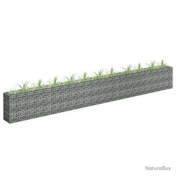 Lit surlev  gabion Acier galvanis 450x30x60 cm alsavelo