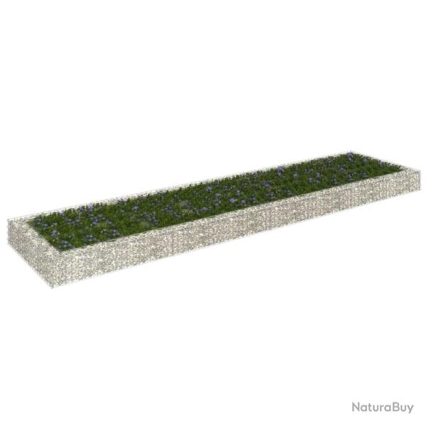 Lit sur�lev� � gabion Acier galvanis� 400x100x20 cm