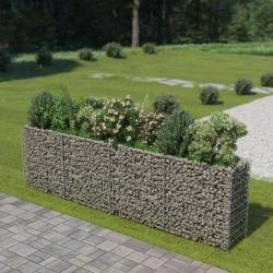Lit sur&eacute;lev&eacute; &agrave; gabion Acier galvanis&eacute; 360x50x100 cm