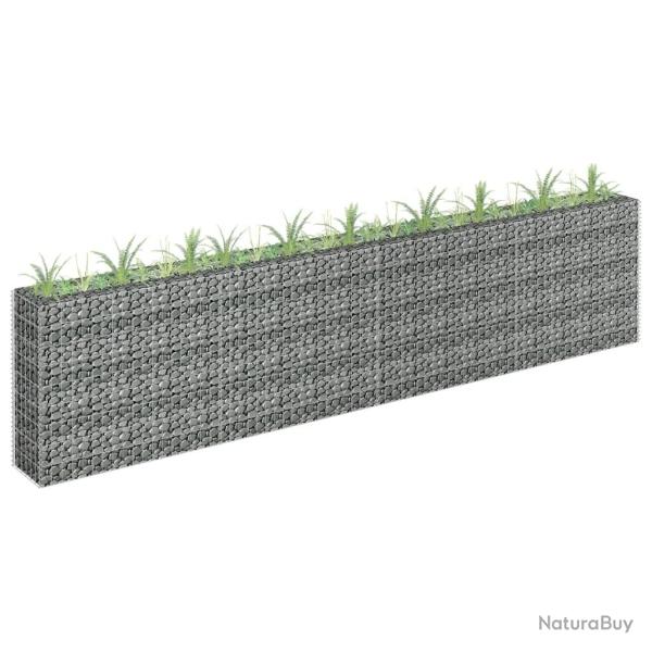 Lit sur�lev� � gabion Acier galvanis� 360x30x90 cm
