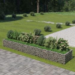 Lit sur&eacute;lev&eacute; &agrave; gabion Acier galvanis&eacute; 450x90x50 cm