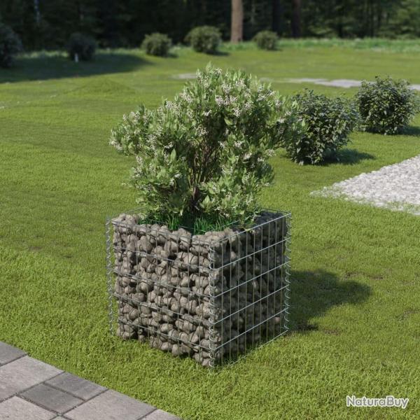 Lit sur�lev� � gabion Acier galvanis� 50x50x50 cm alsavelo