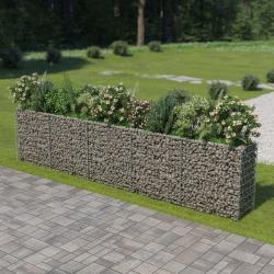 Lit sur&eacute;lev&eacute; &agrave; gabion Acier galvanis&eacute; 450x50x100 cm