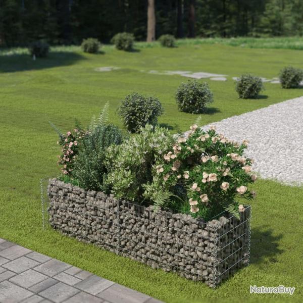 Lit sur�lev� � gabion Acier galvanis� 180x50x50 cm