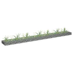 Lit sur&eacute;lev&eacute; &agrave; gabion Acier galvanis&eacute; 270x30x10 cm