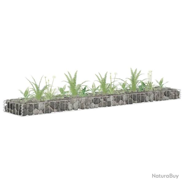 Lit sur�lev� � gabion Acier galvanis� 180x30x10 cm