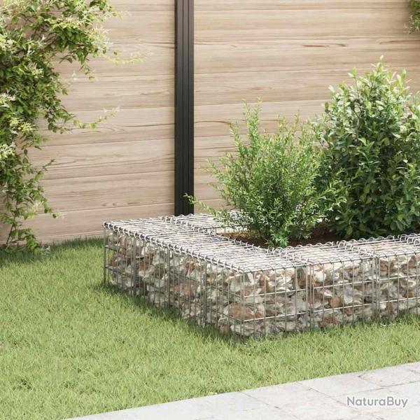 Lit sur�lev� cube � gabion Fil d'acier 30x30x30 cm alsavelo