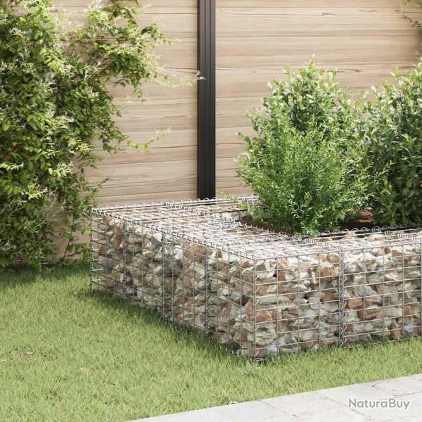 Lit sur�lev� cube � gabion Fil d'acier 40x40x40 cm