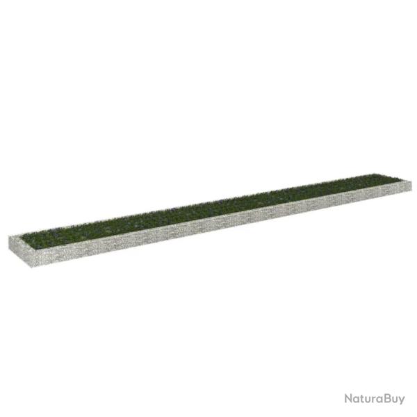 Lit sur�lev� � gabion Acier galvanis� 800x100x20 cm