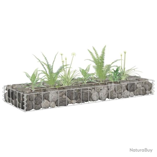 Lit sur�lev� � gabion Acier galvanis� 90x30x10 cm