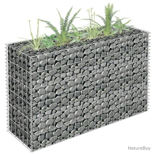 Lit surlev  gabion Acier galvanis 90x30x60 cm alsavelo