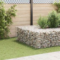 Lit sur&eacute;lev&eacute; cube &agrave; gabion Fil d'acier 60x60x60 cm