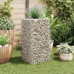 Lit sur&eacute;lev&eacute; &agrave; gabion Acier 50x50x100 cm